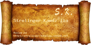 Strelinger Kamélia névjegykártya